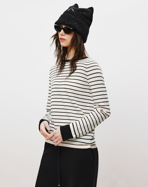 Black & White Fine Stripe Sweater
