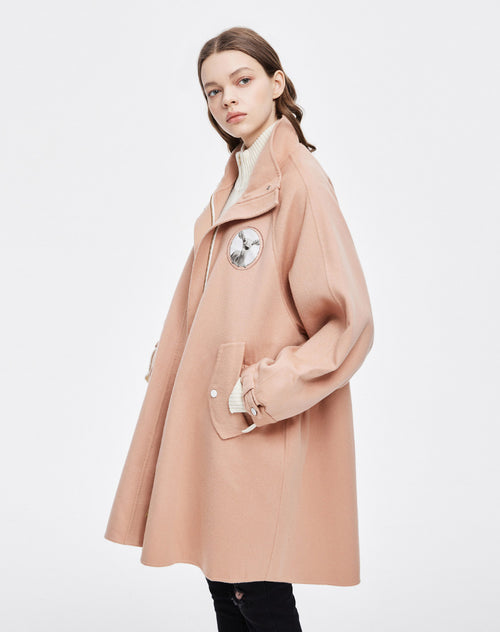 Camel wool cashmere coat