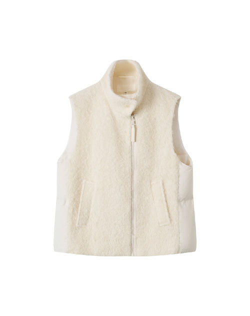 Circle Hair Spliced Down Vest