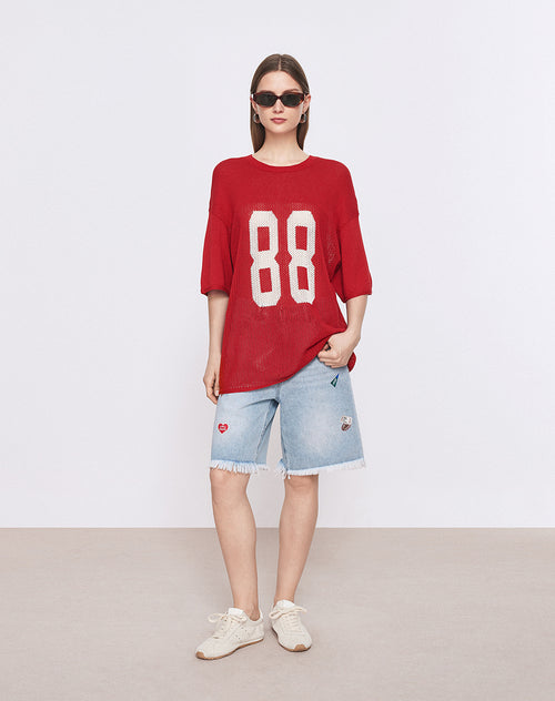 Sun-Dried Tomato Red Sweater