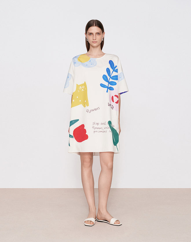 Color Block Garden Dress