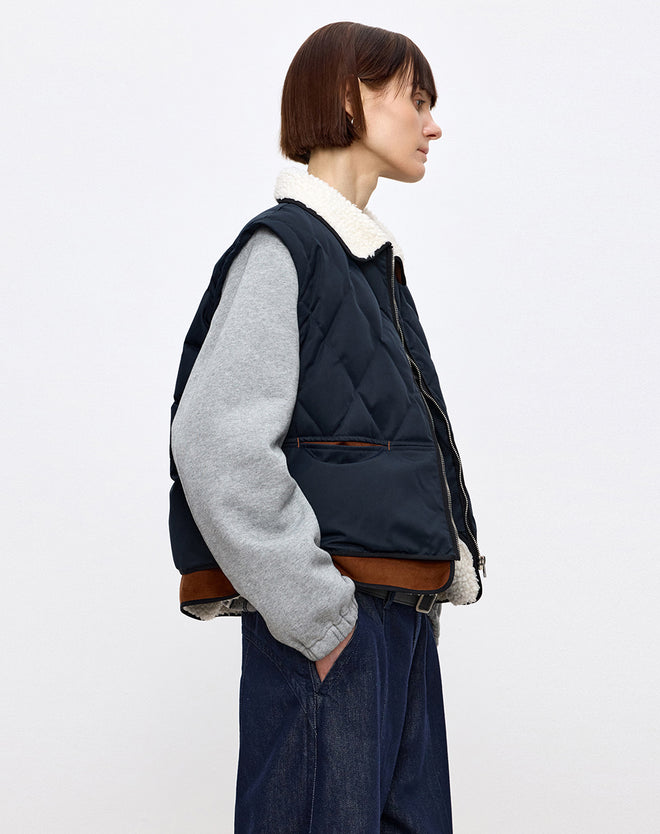Mock-Layer Collar Down Jacket