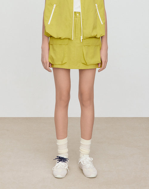 Mango Yellow Utility Skirt