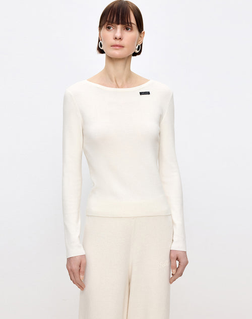 Cloud Coconut Off-Shoulder Sweater