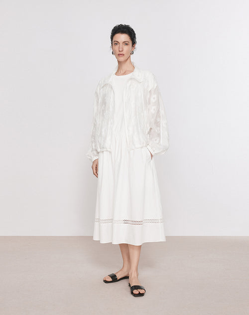 Misty Sheer Floral Jacquard Jacket