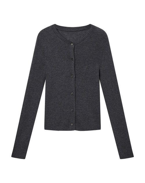 Ballet Grey Cropped Cardigan