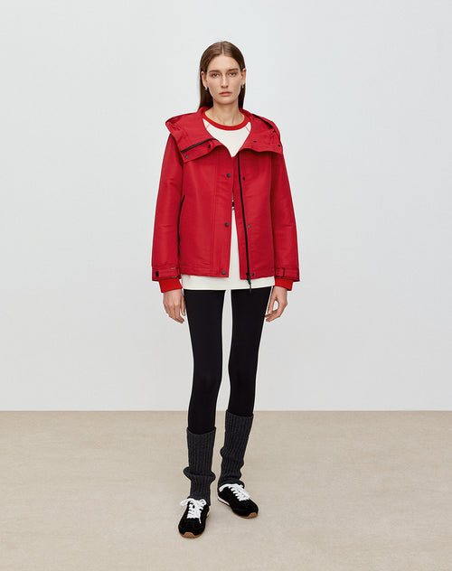 Lucky Red Windproof Hard Shell Trench Coat