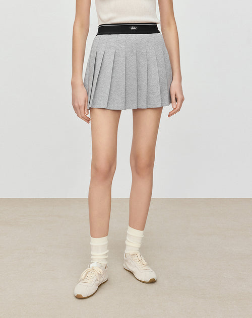 Prep-Style Pleated Skirt