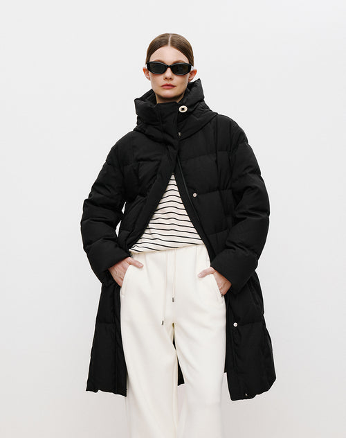 Midnight Black Long Down Jacket