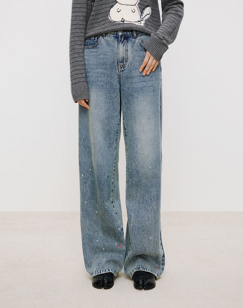 Colorful Rhinestone Jeans