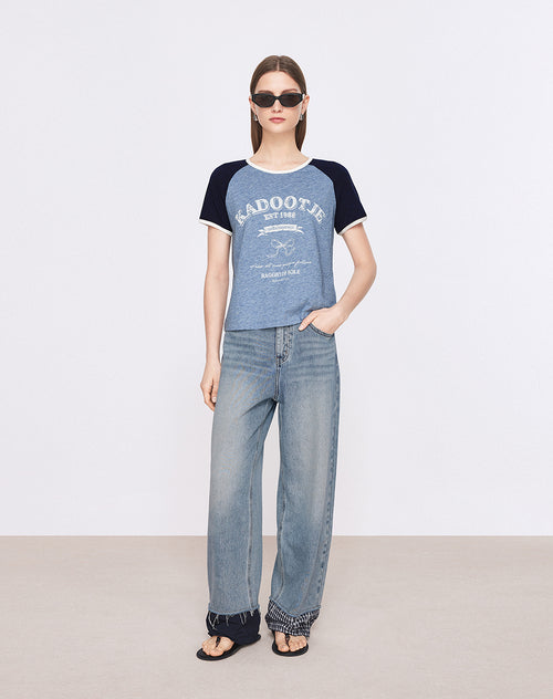 Deep Sea Raglan Trim T-Shirt