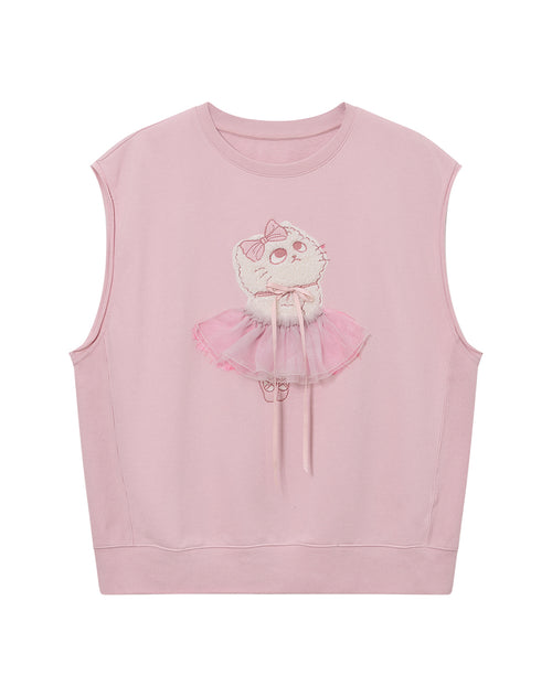 Ballet Cat Sleeveless Vest