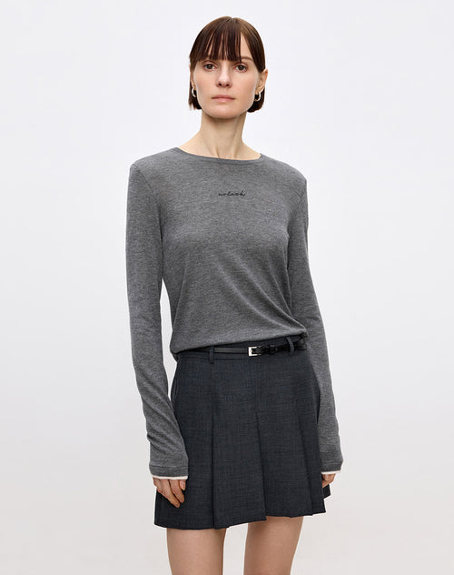 Lightweight Knit Long Sleeve Tee