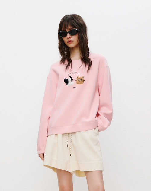 Meow Woof Cotton Candy Sweatshirt
