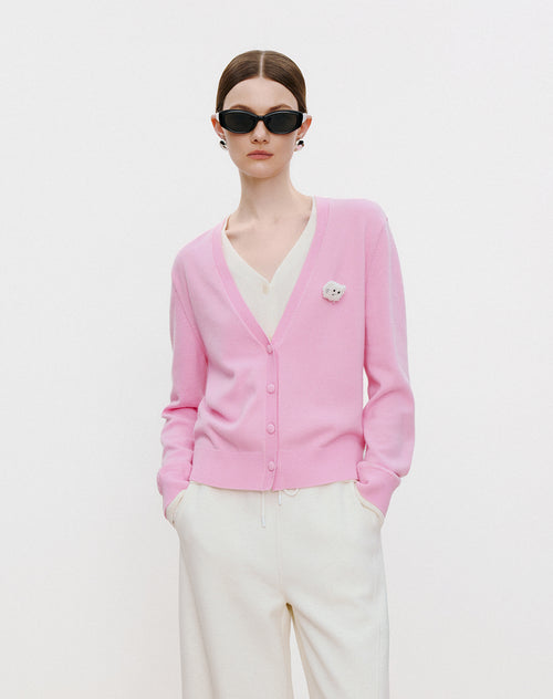 Pink Mist Mock-Layer Cardigan