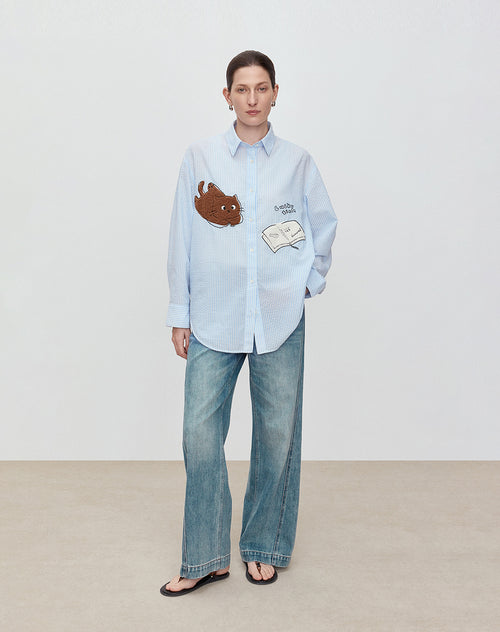 Reading Time Striped Shirt