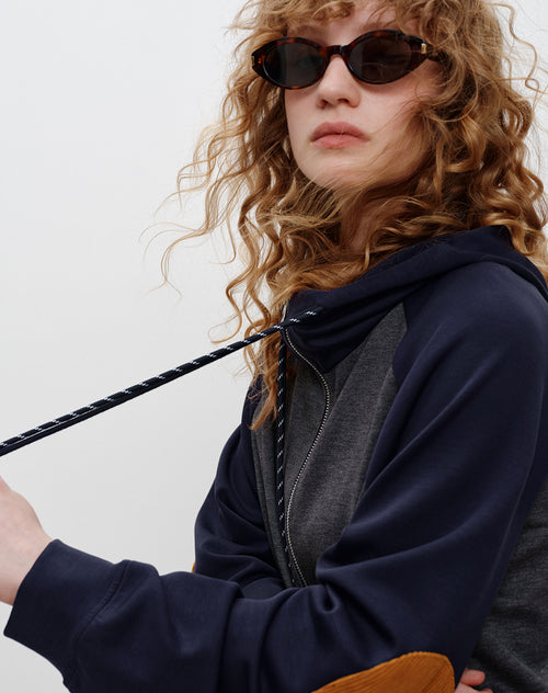 Hooded Color-Block Jacket