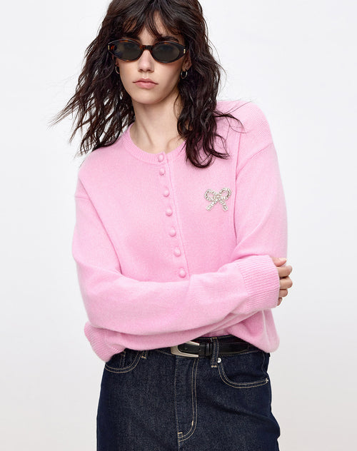 Button Detail Knit Cardigan