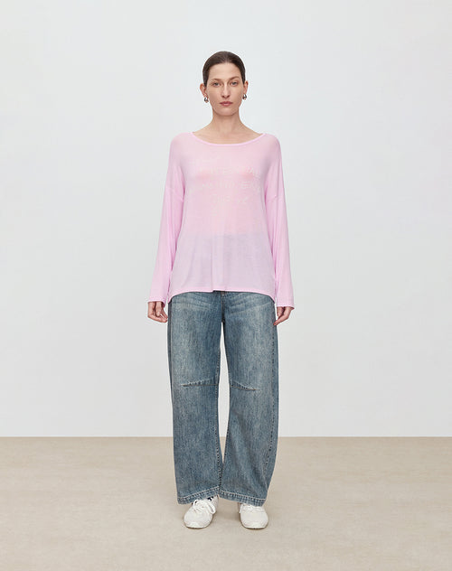Blush Pink Long Sleeve Tee