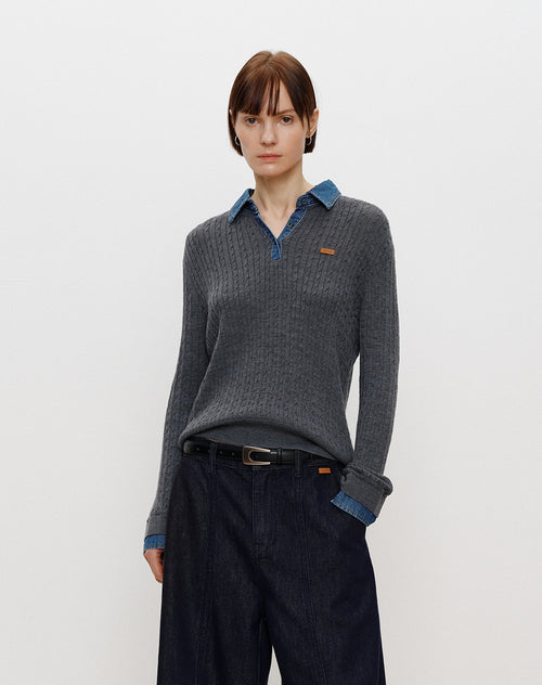 Oreo Mock-Layer Sweater