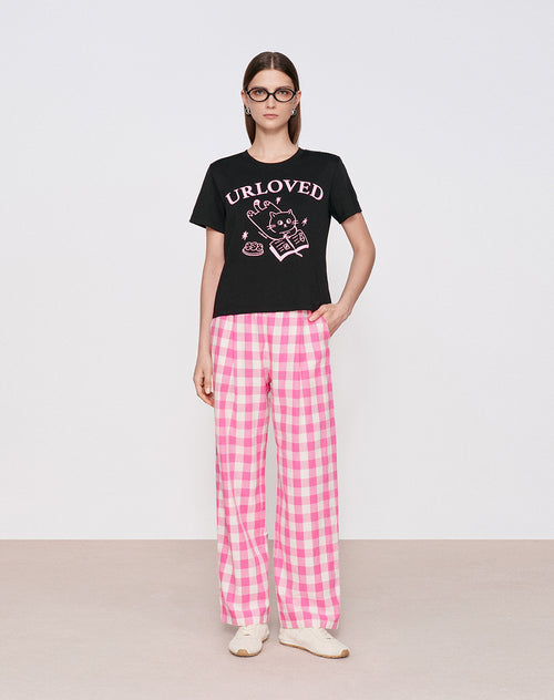 Reading Cat Graphic Tee