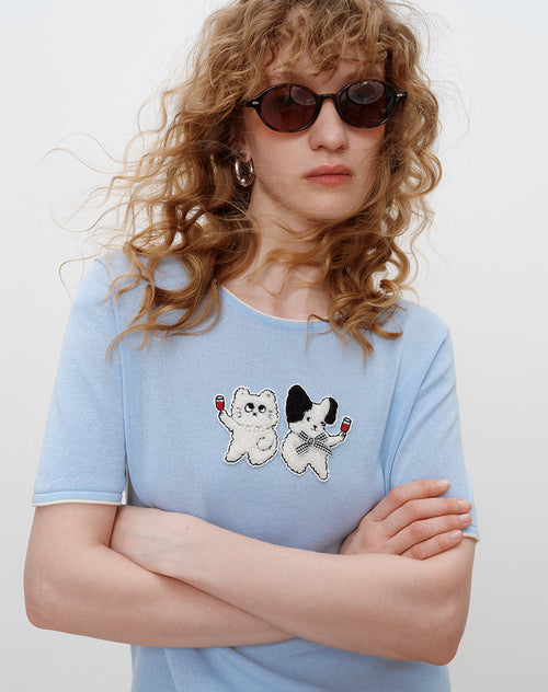 Cheers Knit Top T-shirt