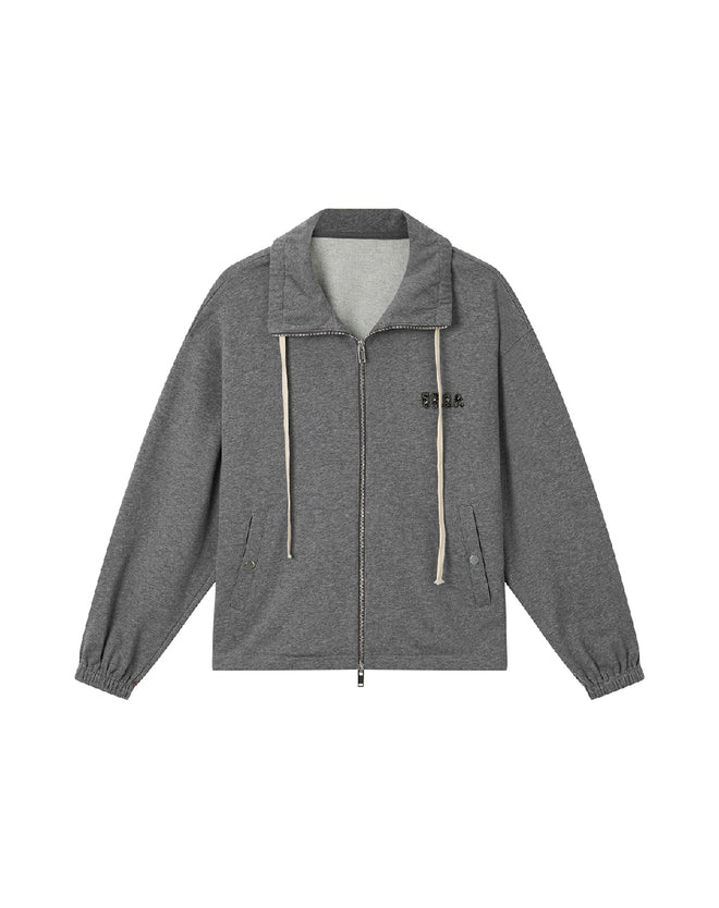 Smocked Stand Collar Jacket