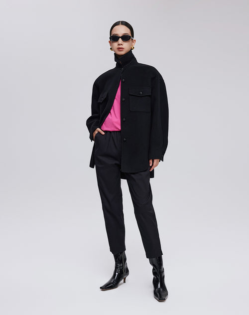 Wool Cashmere Shirt Coat
