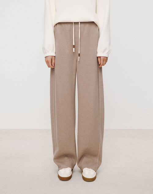 Milk Tea Brown Curved Pants