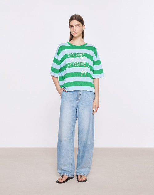 Sea Salt Stripe Knit T-shirt