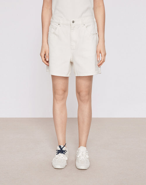 Cityscape White Denim Shorts