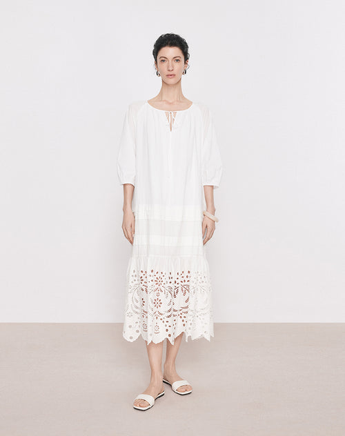 Summer Vacation Embroidered Dress