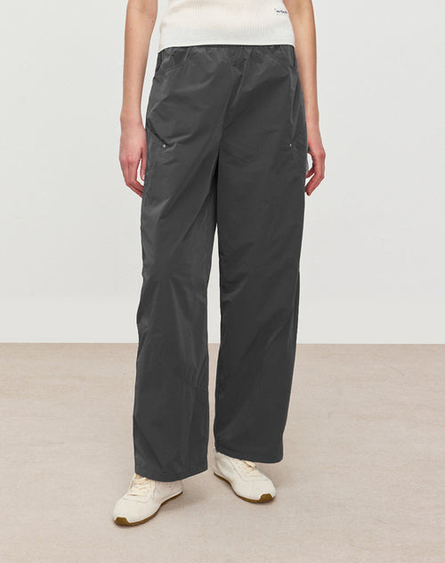 Charcoal Curved Cargo Pants