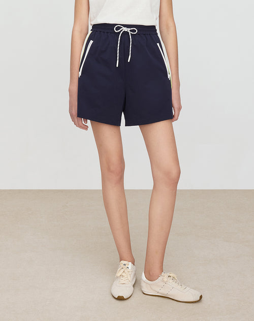 Deauville Blue Color-Block Shorts