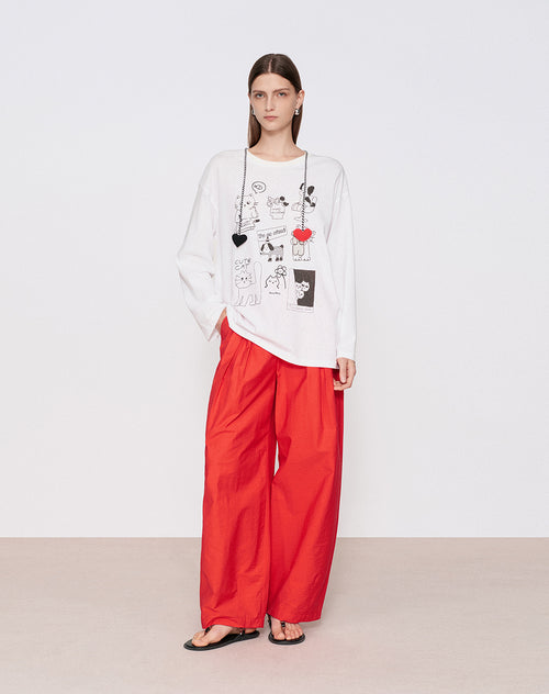 Animal Line Drawing Long-Sleeve T-Shirt