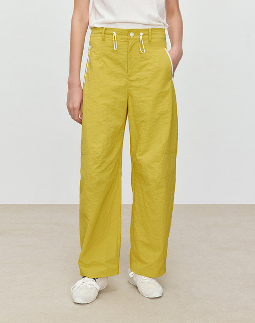 Mango Yellow Relaxed Pants
