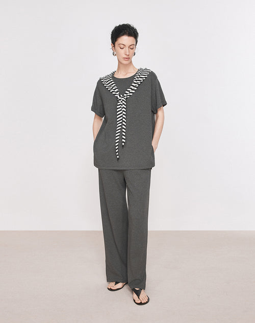 Striped Shawl Tee