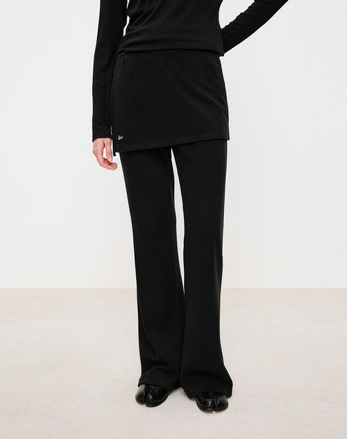 Detachable Overlay Flare Pants