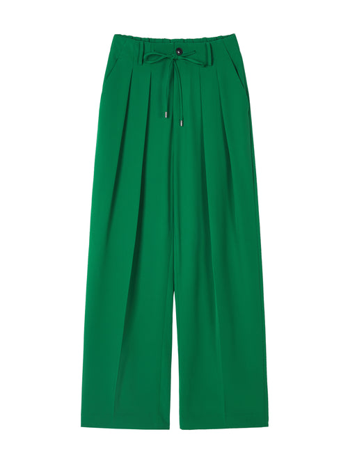 Greenfield Drawstring Pleated Trousers