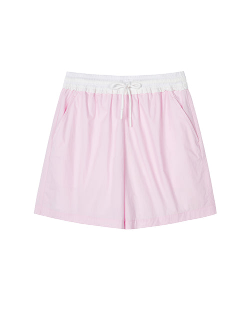 Fresh Pink Colour Block Shorts