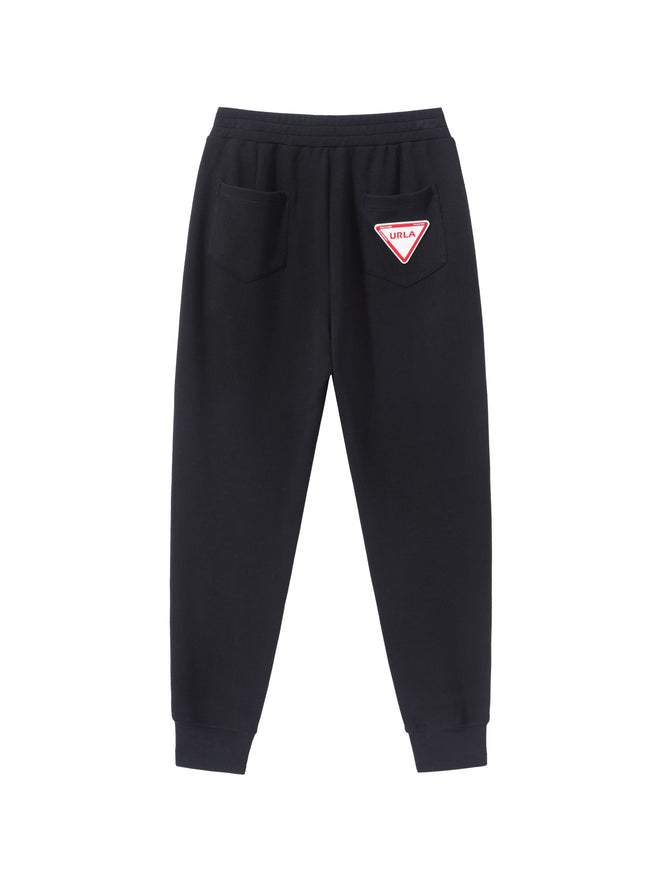 Black Logo Printed Sweatpants - Urlazh New York