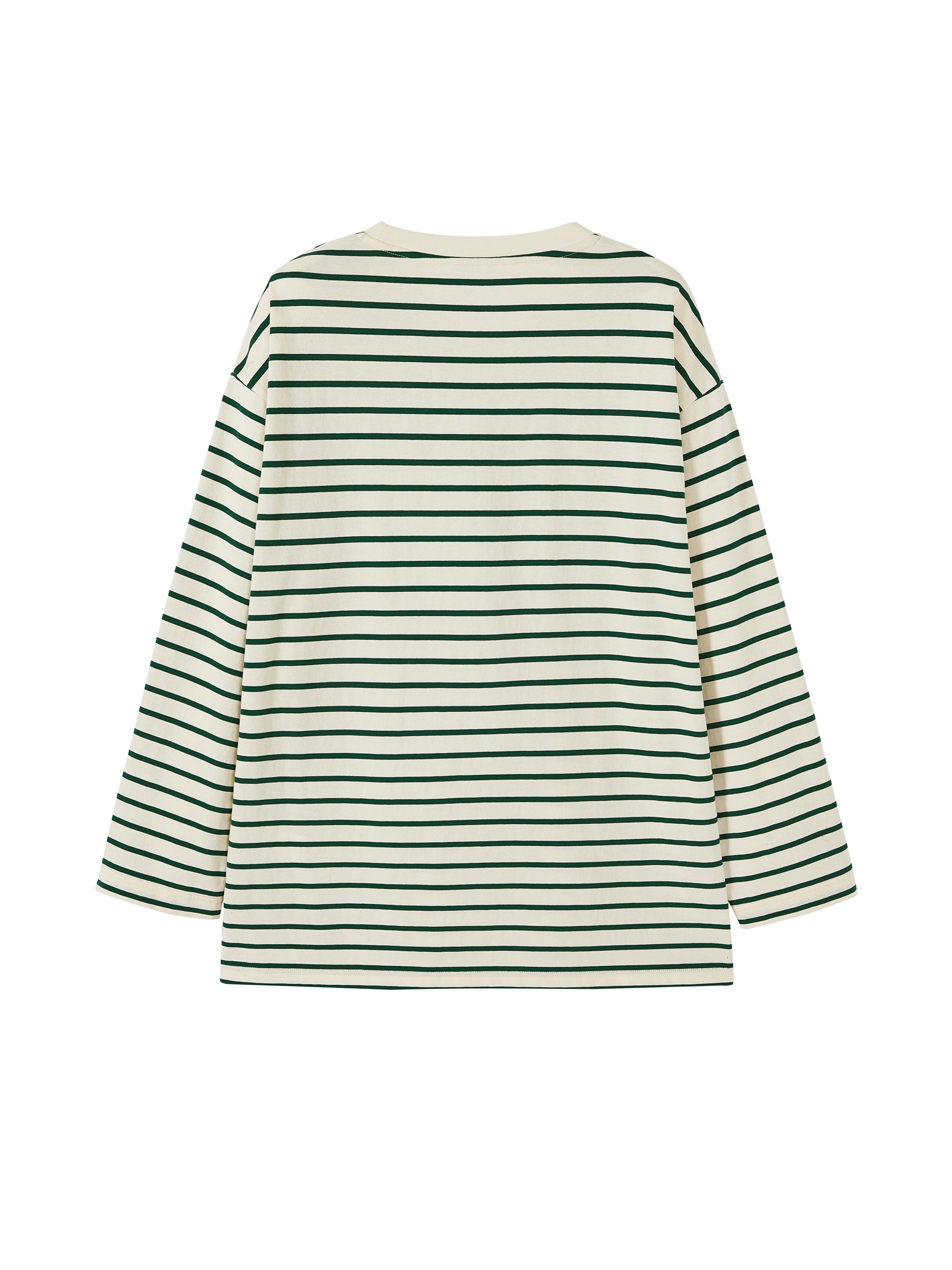 緑と白のストライプの長袖Tシャツ – Urlazh New York