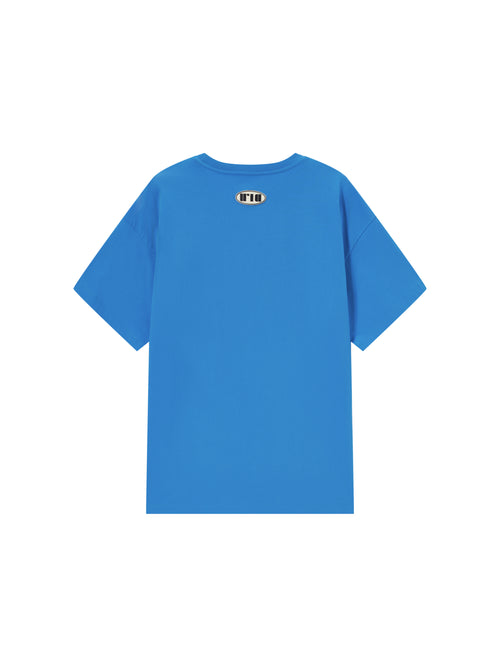 Tee-shirt fille bleu trésor des années 80