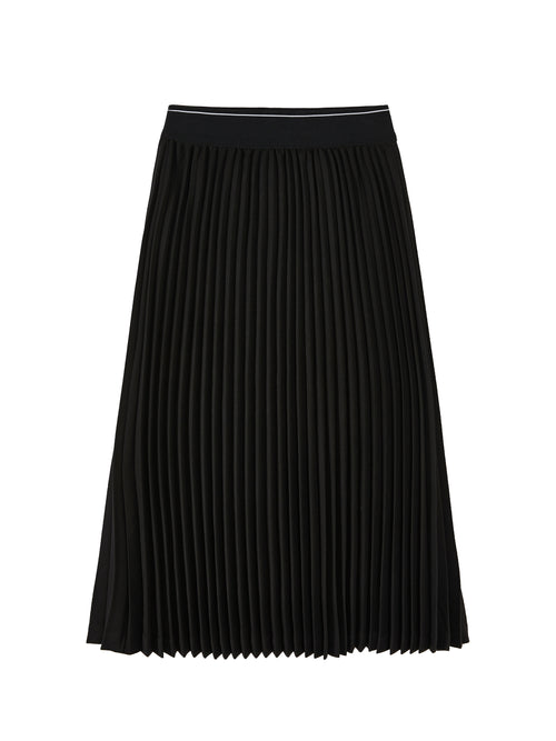 Elasticated Waist Pleated Half Skirt