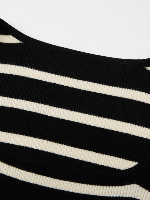 Black And White Striped Pullover