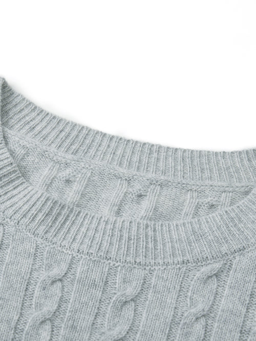 Tricot de cachemire court classique en tricot torsadé 