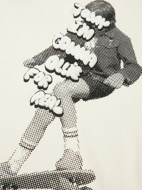 T-shirt patineur à col en laine