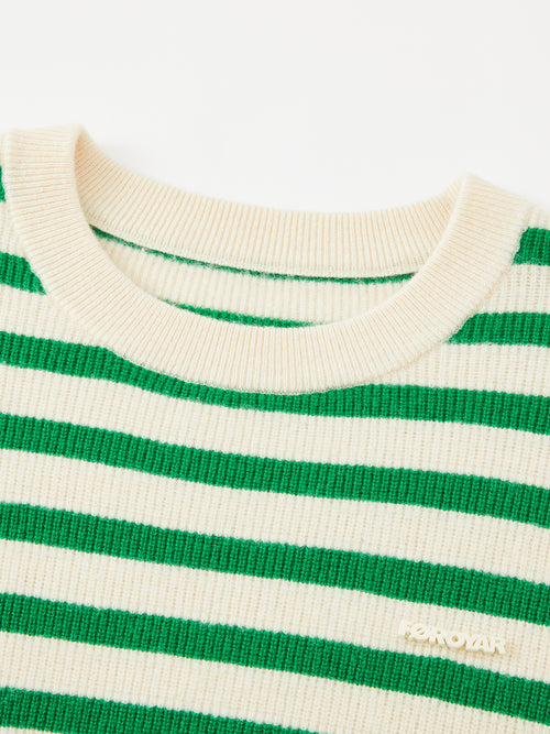 Fresh Green Striped Sweater