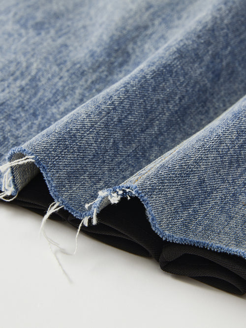 Demi-jupe plissée en jean Sagittaire