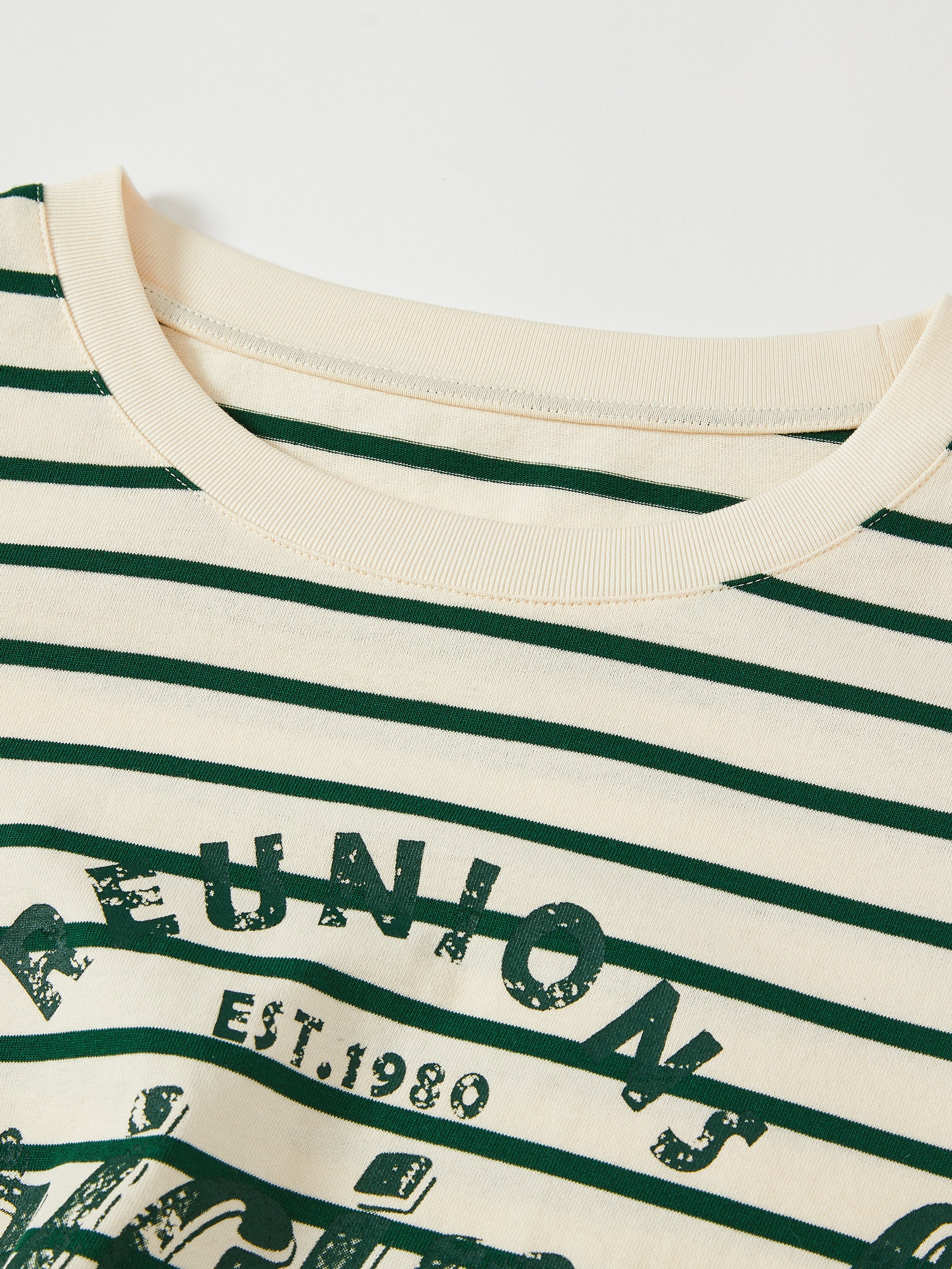 緑と白のストライプの長袖Tシャツ – Urlazh New York